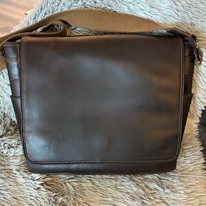 Levinson Buffalo Leather Messenger Bag